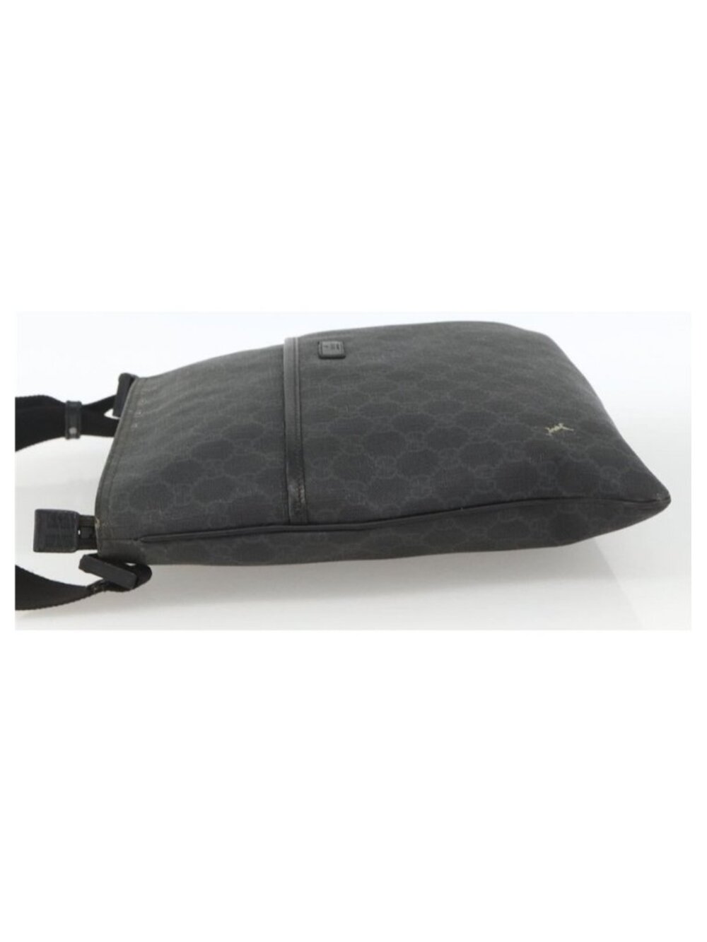 Authentic GUCCI GG Supreme Shoulder Bag PVC Black Silver 162904 - Picture 7 of 16